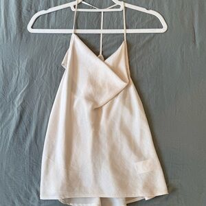 Express Cream Cowelneck tank top